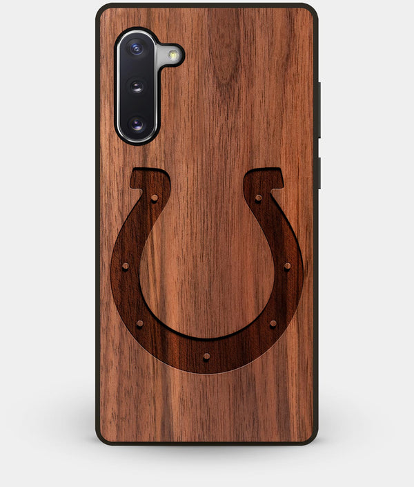 Best Custom Engraved Walnut Wood Indianapolis Colts Note 10 Case - Engraved In Nature