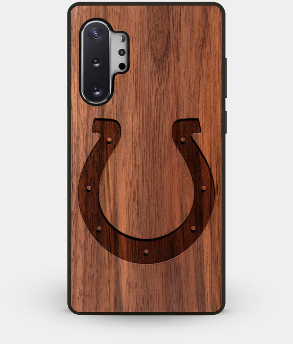 Best Custom Engraved Walnut Wood Indianapolis Colts Note 10 Plus Case - Engraved In Nature