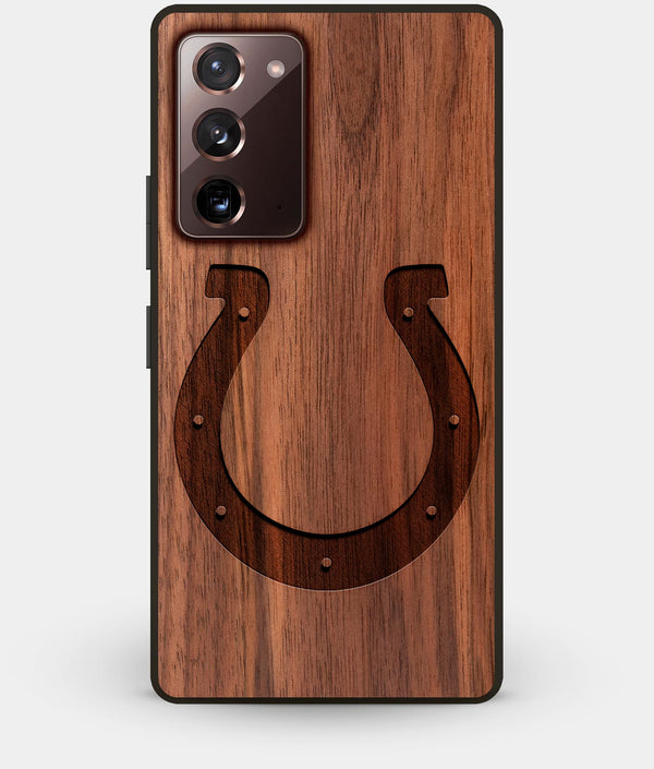 Best Custom Engraved Walnut Wood Indianapolis Colts Note 20 Case - Engraved In Nature
