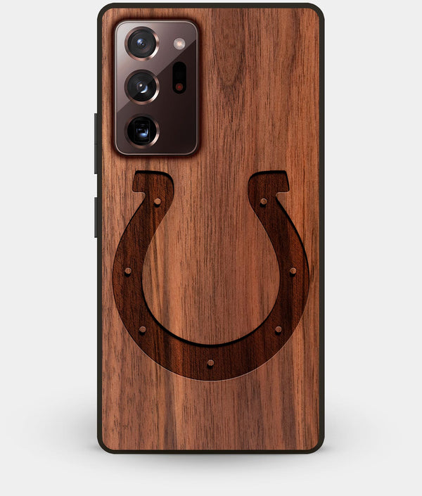 Best Custom Engraved Walnut Wood Indianapolis Colts Note 20 Ultra Case - Engraved In Nature