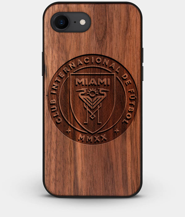 Best Custom Engraved Walnut Wood Inter Miami CF iPhone 8 Case - Engraved In Nature