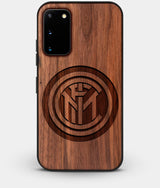Best Custom Engraved Walnut Wood Inter Milan FC Galaxy S20 Case - Engraved In Nature