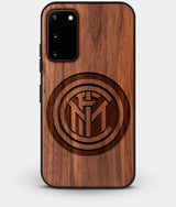 Best Walnut Wood Inter Milan FC Galaxy S20 FE Case - Custom Engraved Cover - Engraved In Nature