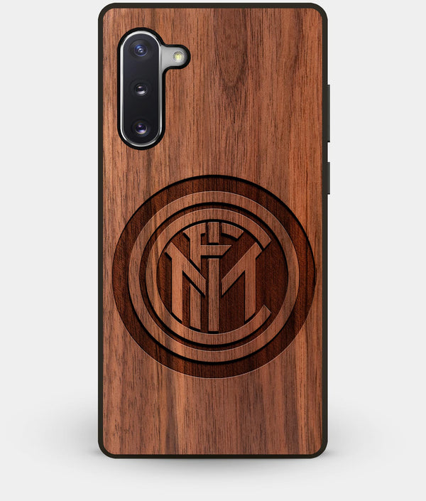 Best Custom Engraved Walnut Wood Inter Milan FC Note 10 Case - Engraved In Nature