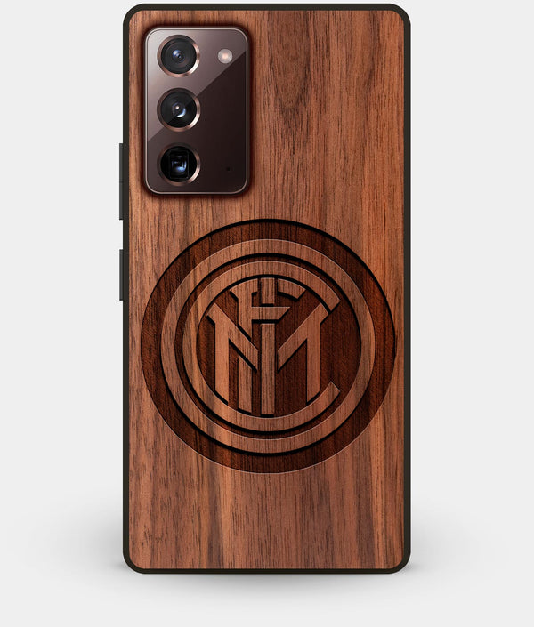 Best Custom Engraved Walnut Wood Inter Milan FC Note 20 Case - Engraved In Nature