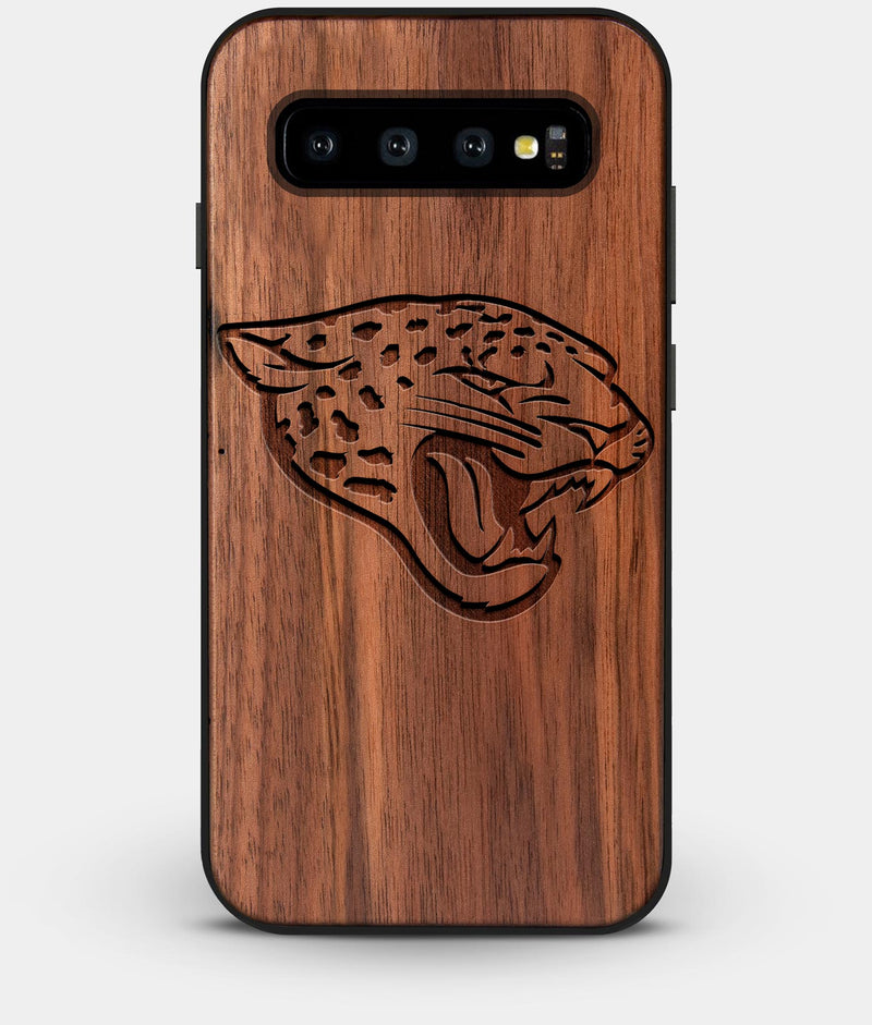 Best Custom Engraved Walnut Wood Jacksonville Jaguars Galaxy S10 Plus Case - Engraved In Nature