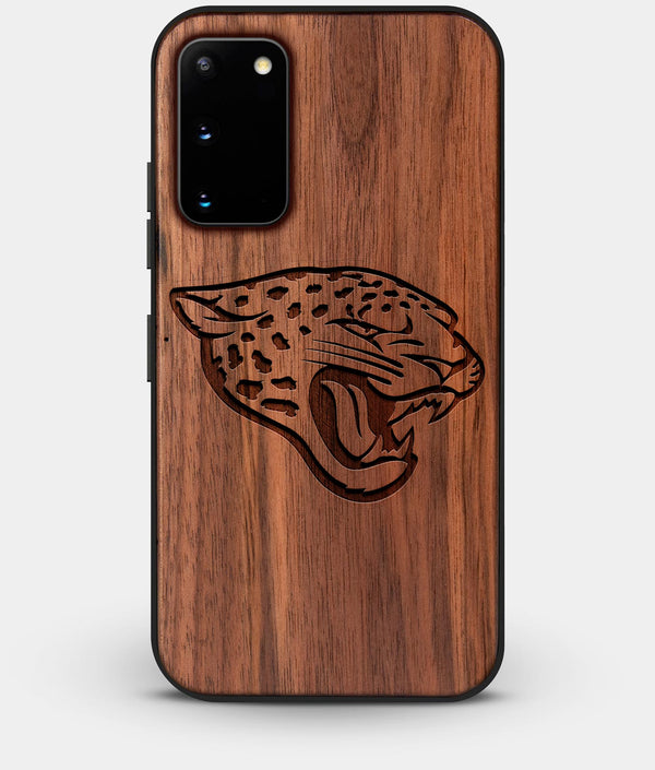 Best Walnut Wood Jacksonville Jaguars Galaxy S20 FE Case - Custom Engraved Cover - Engraved In Nature