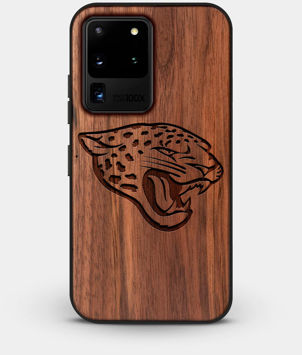 Best Custom Engraved Walnut Wood Jacksonville Jaguars Galaxy S20 Ultra Case - Engraved In Nature