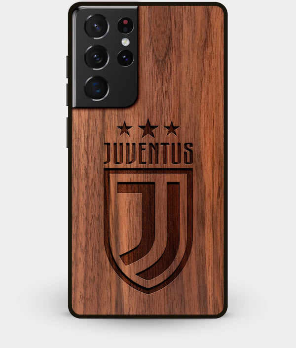 Best Walnut Wood Juventus Club Galaxy S21 Ultra Case - Custom Engraved Cover - Engraved In Nature