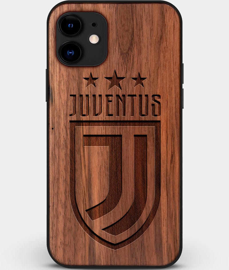 Custom Carved Wood Juventus Club iPhone 12 Mini Case | Personalized Walnut Wood Juventus Club Cover, Birthday Gift, Gifts For Him, Monogrammed Gift For Fan | by Engraved In Nature