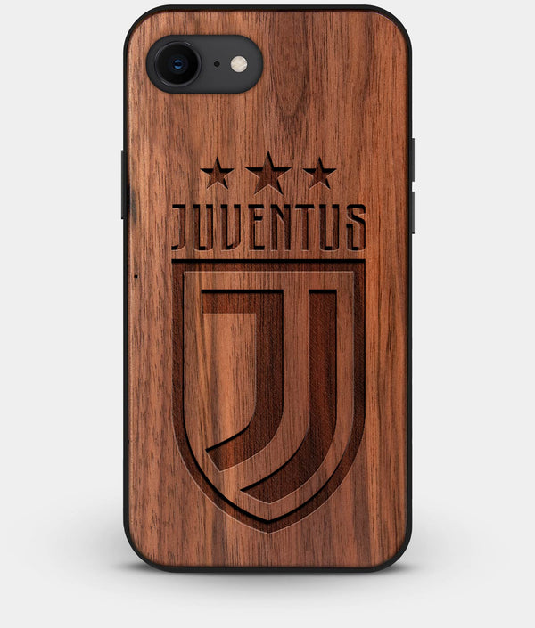 Best Custom Engraved Walnut Wood Juventus Club iPhone 8 Case - Engraved In Nature