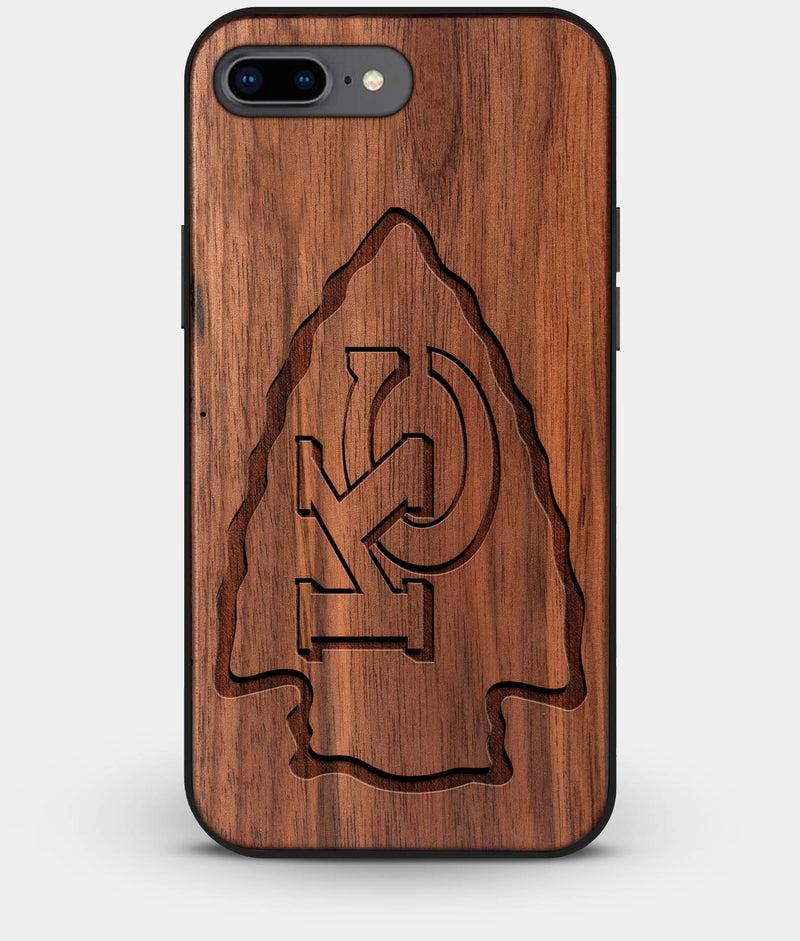 Best Custom Engraved Walnut Wood Kansas City Chiefs iPhone 7 Plus Case - Engraved In Nature