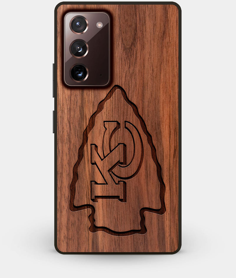 Best Custom Engraved Walnut Wood Kansas City Chiefs Note 20 Case - Engraved In Nature