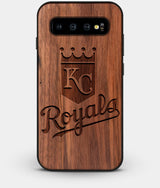 Best Custom Engraved Walnut Wood Kansas City Royals Galaxy S10 Case - Engraved In Nature