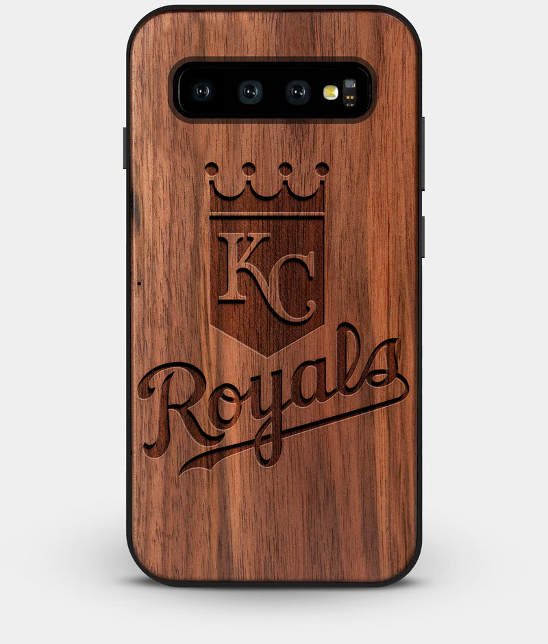 Best Custom Engraved Walnut Wood Kansas City Royals Galaxy S10 Plus Case - Engraved In Nature
