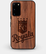 Best Custom Engraved Walnut Wood Kansas City Royals Galaxy S20 Case - Engraved In Nature