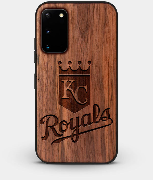 Best Walnut Wood Kansas City Royals Galaxy S20 FE Case - Custom Engraved Cover - Engraved In Nature