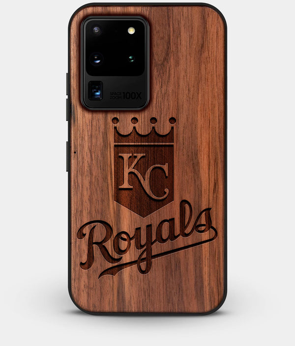 Best Custom Engraved Walnut Wood Kansas City Royals Galaxy S20 Ultra Case - Engraved In Nature