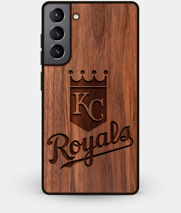 Best Walnut Wood Kansas City Royals Galaxy S21 Case - Custom Engraved Cover - Engraved In Nature