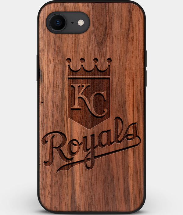 Best Custom Engraved Walnut Wood Kansas City Royals iPhone SE Case - Engraved In Nature