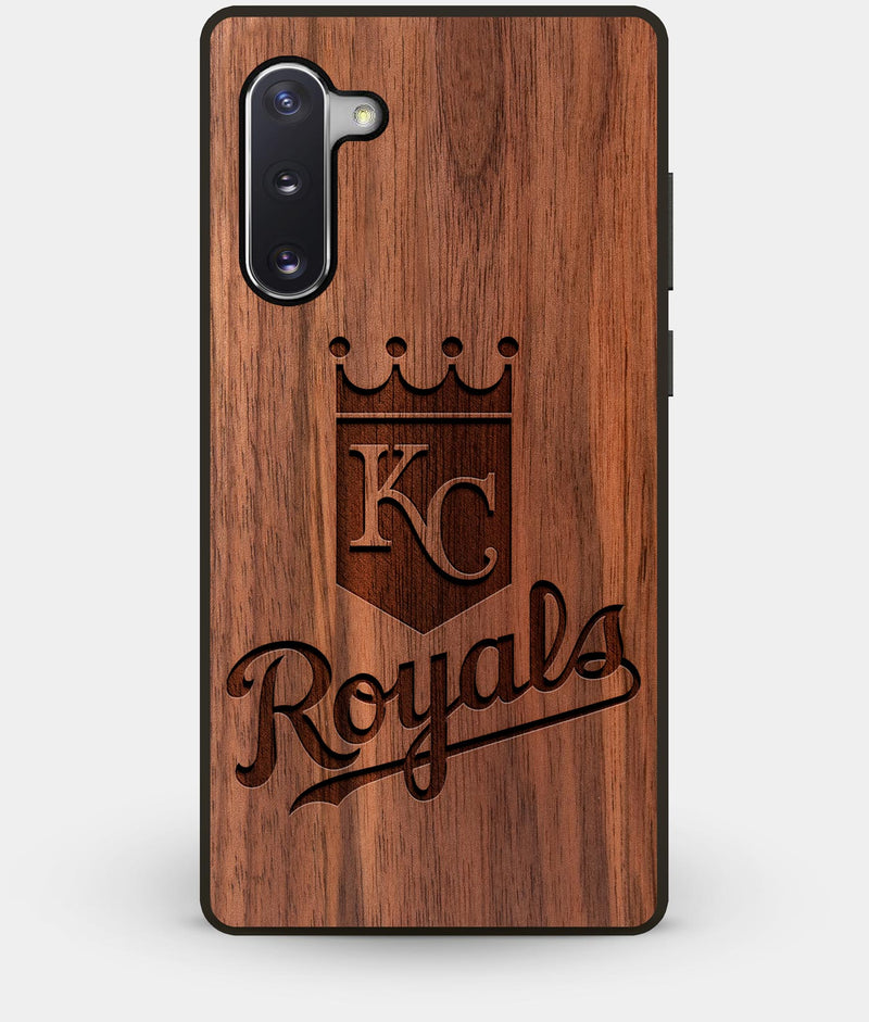 Best Custom Engraved Walnut Wood Kansas City Royals Note 10 Case - Engraved In Nature