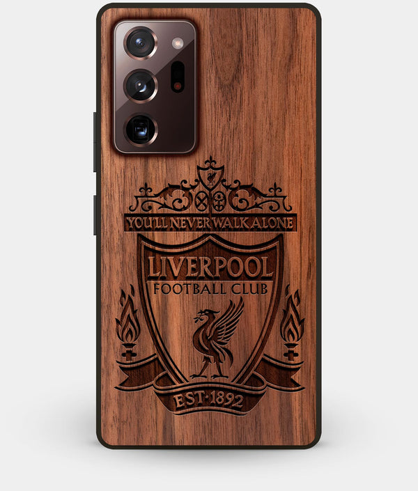 Best Custom Engraved Walnut Wood Liverpool F.C. Note 20 Ultra Case - Engraved In Nature