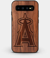 Best Custom Engraved Walnut Wood Los Angeles Angels Galaxy S10 Plus Case - Engraved In Nature