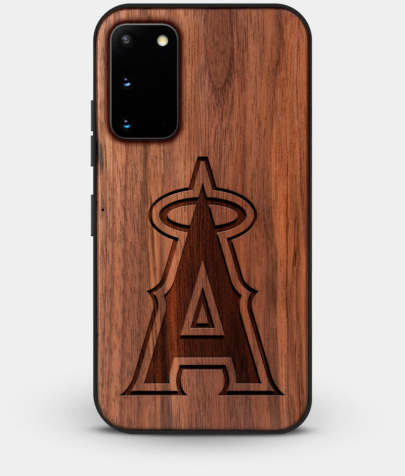 Best Custom Engraved Walnut Wood Los Angeles Angels Galaxy S20 Case - Engraved In Nature