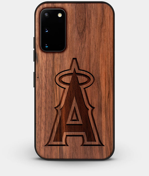 Best Walnut Wood Los Angeles Angels Galaxy S20 FE Case - Custom Engraved Cover - Engraved In Nature