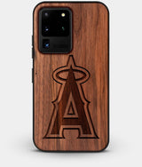 Best Custom Engraved Walnut Wood Los Angeles Angels Galaxy S20 Ultra Case - Engraved In Nature