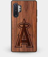 Best Custom Engraved Walnut Wood Los Angeles Angels Note 10 Plus Case - Engraved In Nature