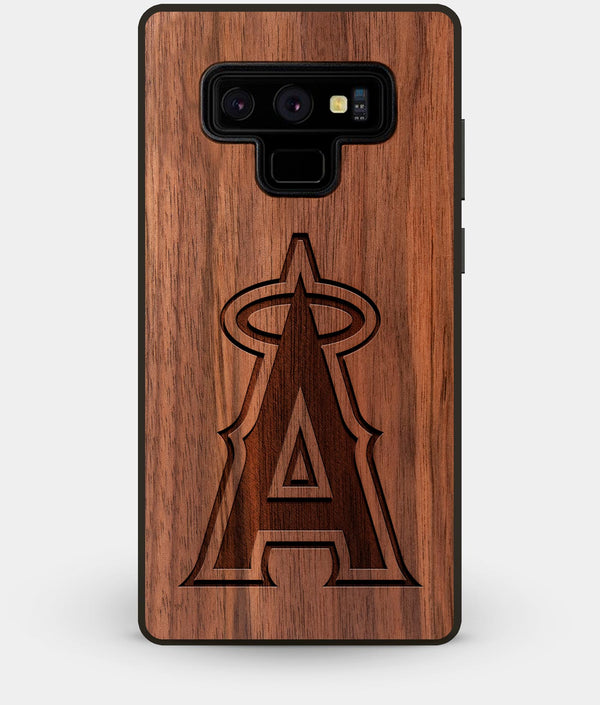 Best Custom Engraved Walnut Wood Los Angeles Angels Note 9 Case - Engraved In Nature