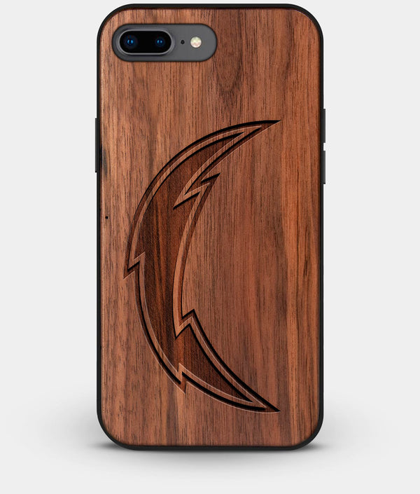 Best Custom Engraved Walnut Wood Los Angeles Chargers iPhone 8 Plus Case - Engraved In Nature