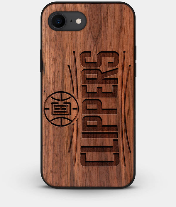 Best Custom Engraved Walnut Wood Los Angeles Clippers iPhone 8 Case - Engraved In Nature