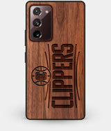 Best Custom Engraved Walnut Wood Los Angeles Clippers Note 20 Case - Engraved In Nature