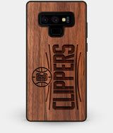 Best Custom Engraved Walnut Wood Los Angeles Clippers Note 9 Case - Engraved In Nature