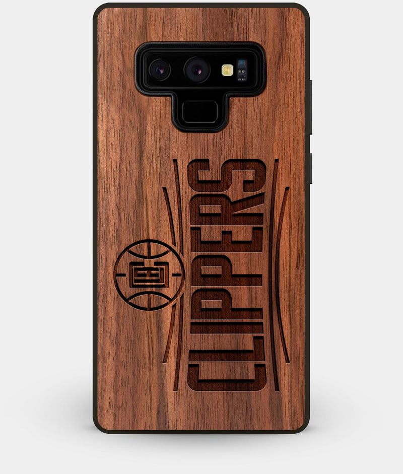 Best Custom Engraved Walnut Wood Los Angeles Clippers Note 9 Case - Engraved In Nature