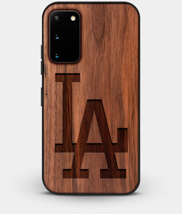 Best Walnut Wood Los Angeles Dodgers Galaxy S20 FE Case - Custom Engraved Cover - CoverClassic - Engraved In Nature