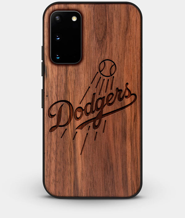 Best Walnut Wood Los Angeles Dodgers Galaxy S20 FE Case - Custom Engraved Cover - Engraved In Nature