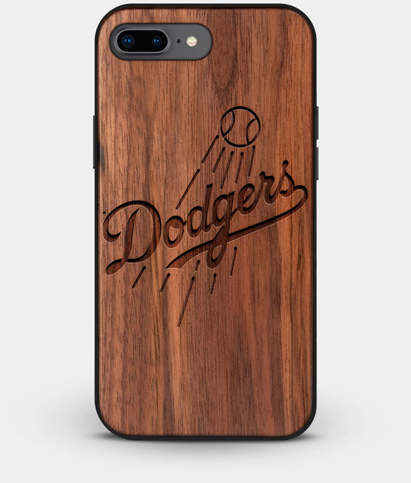 Best Custom Engraved Walnut Wood Los Angeles Dodgers iPhone 8 Plus Case - Engraved In Nature
