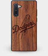 Best Custom Engraved Walnut Wood Los Angeles Dodgers Note 10 Case - Engraved In Nature