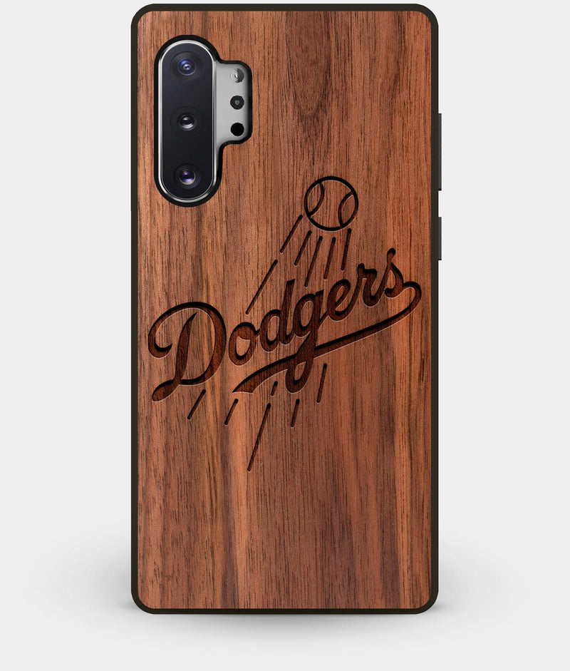 Best Custom Engraved Walnut Wood Los Angeles Dodgers Note 10 Plus Case - Engraved In Nature