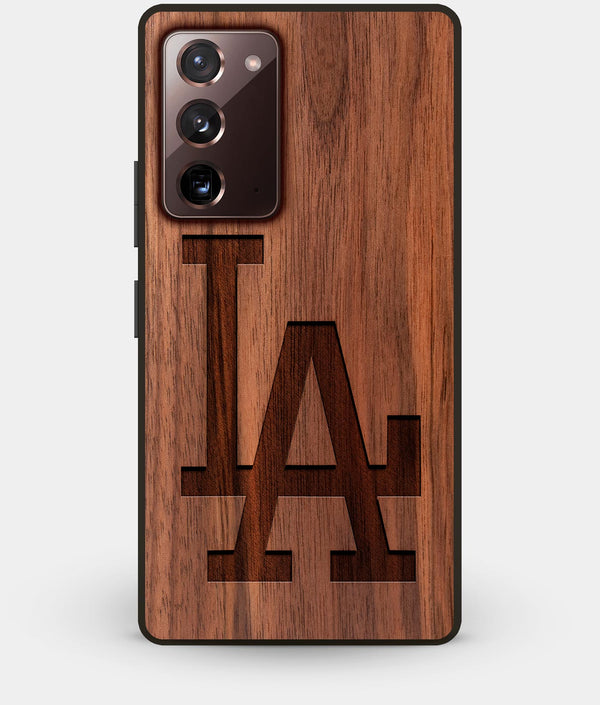 Best Custom Engraved Walnut Wood Los Angeles Dodgers Note 20 Case Classic - Engraved In Nature
