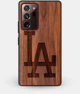 Best Custom Engraved Walnut Wood Los Angeles Dodgers Note 20 Ultra Case Classic - Engraved In Nature