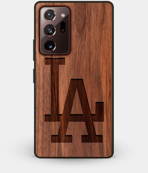 Best Custom Engraved Walnut Wood Los Angeles Dodgers Note 20 Ultra Case Classic - Engraved In Nature