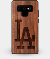 Best Custom Engraved Walnut Wood Los Angeles Dodgers Note 9 Case Classic - Engraved In Nature
