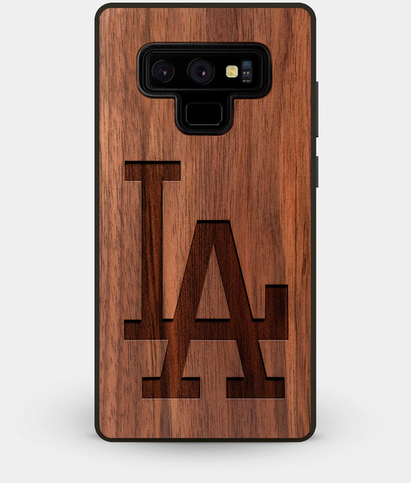 Best Custom Engraved Walnut Wood Los Angeles Dodgers Note 9 Case Classic - Engraved In Nature
