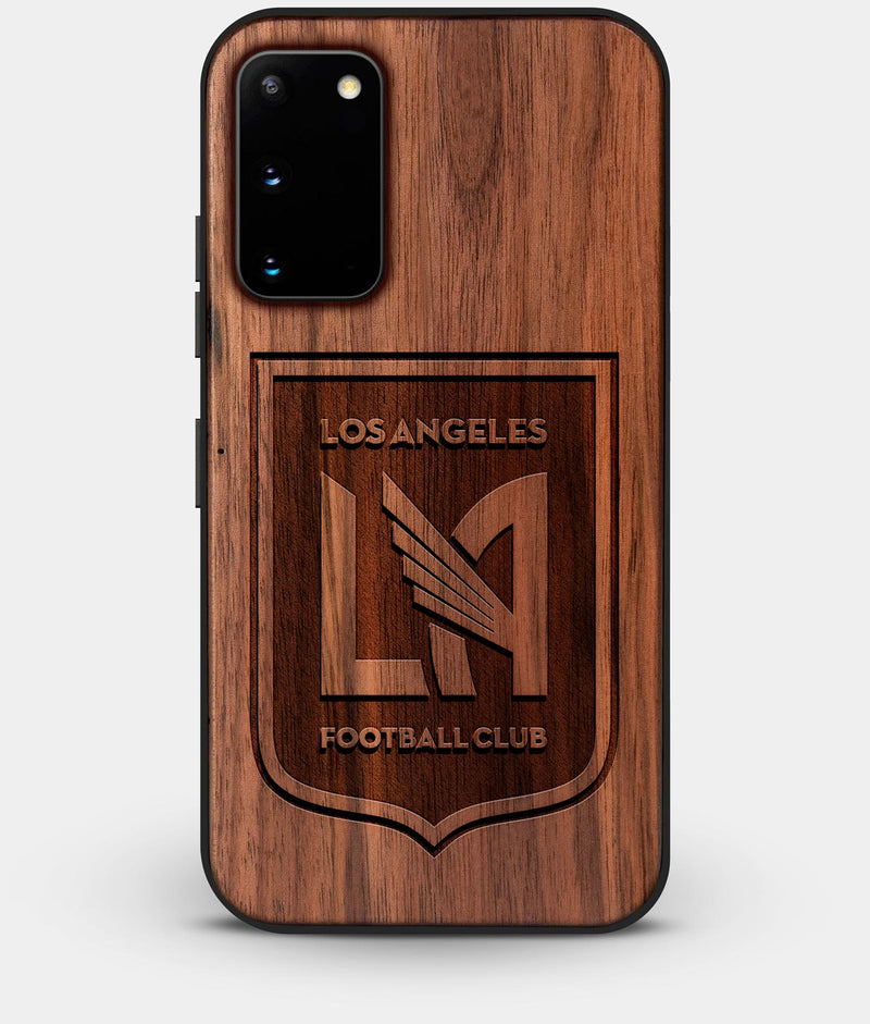Best Walnut Wood Los Angeles FC Galaxy S20 FE Case - Custom Engraved Cover - Engraved In Nature
