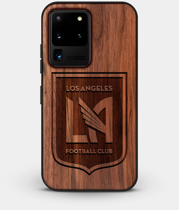 Best Custom Engraved Walnut Wood Los Angeles FC Galaxy S20 Ultra Case - Engraved In Nature