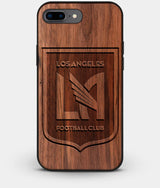 Best Custom Engraved Walnut Wood Los Angeles FC iPhone 8 Plus Case - Engraved In Nature